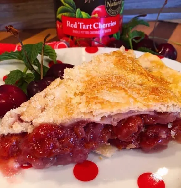 Slice of Traditional Cherry Pie