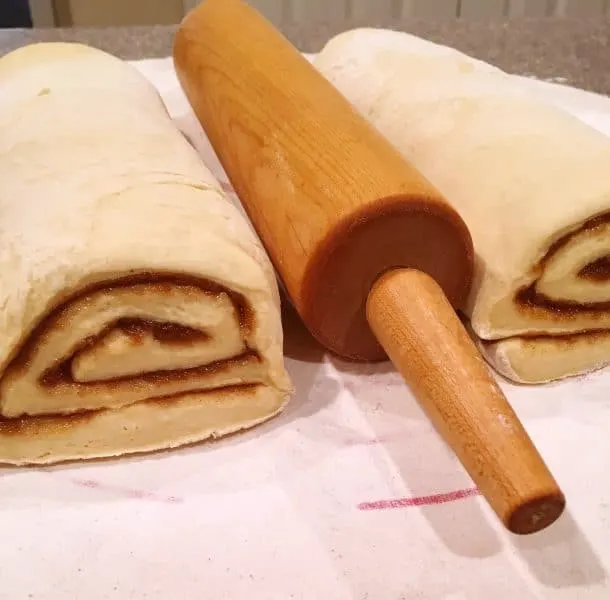 Cinnamon Rolls prepped for oven