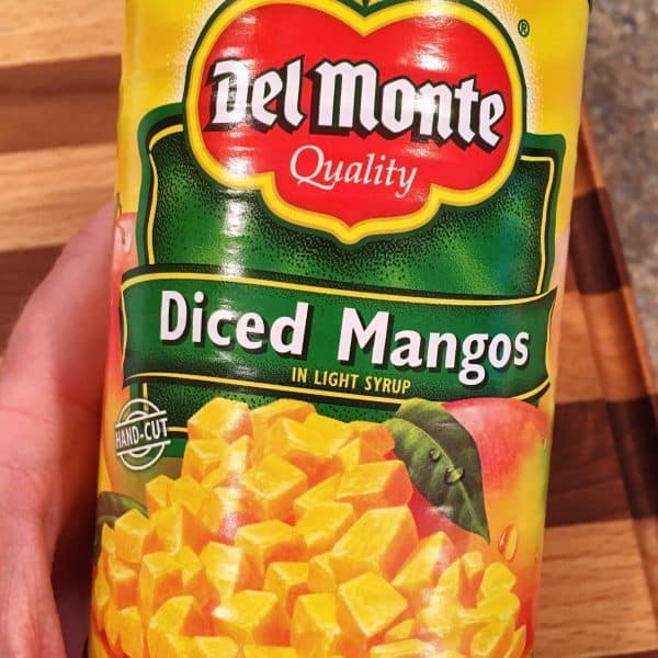 can of diced mangos