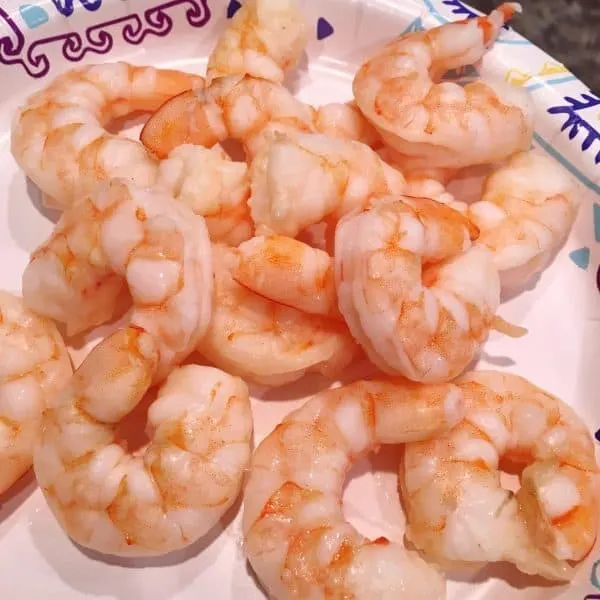 Cooked Shrimp on a plate