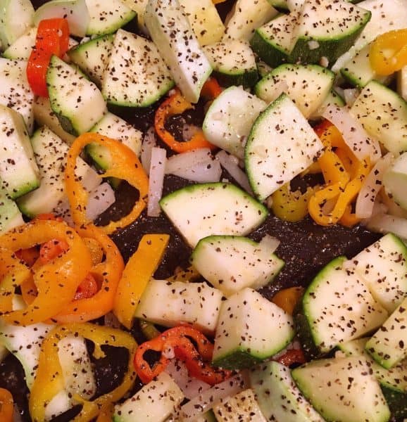 Addition of seasonings for Veggie Stir Fry