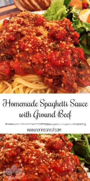 Spaghetti Sauce with Ground Beef Pinterest | Norine's Nest