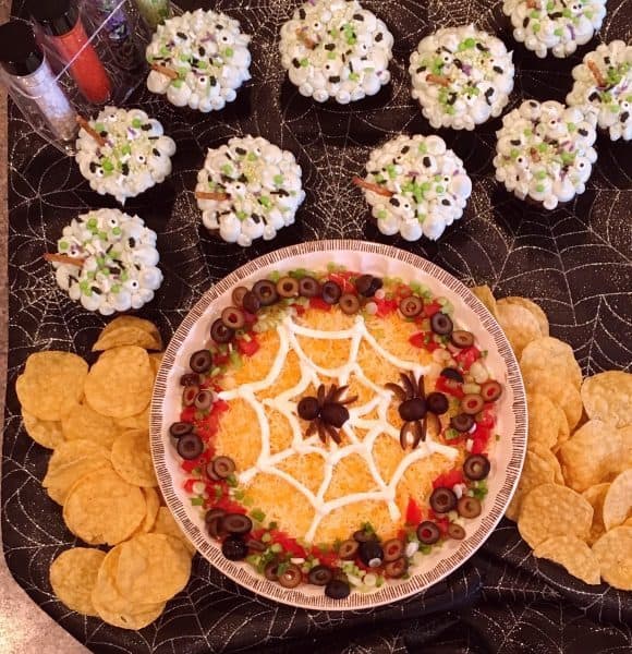 Spooky Halloween Seven Layer Dip