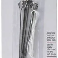 Norpro 843 Stainless Steel Poultry Lacers, Set of 8