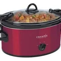 Crock-Pot 6-Quart Cook & Carry Oval Manual Portable Slow Cooker, Red