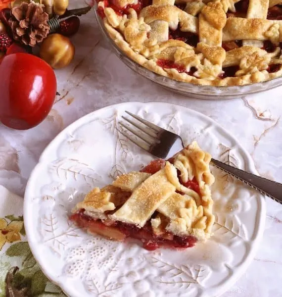 Slice of Cranberry Apple Pie