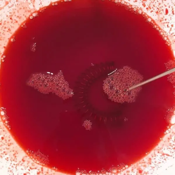 Dissolve jello in a bowl