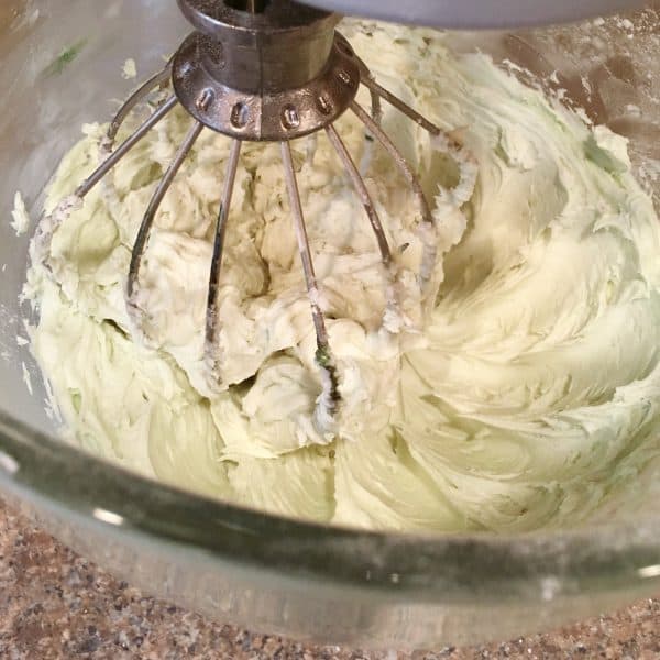Mint Frosting in mixer