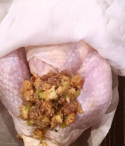 Cheesecloth on Turkey