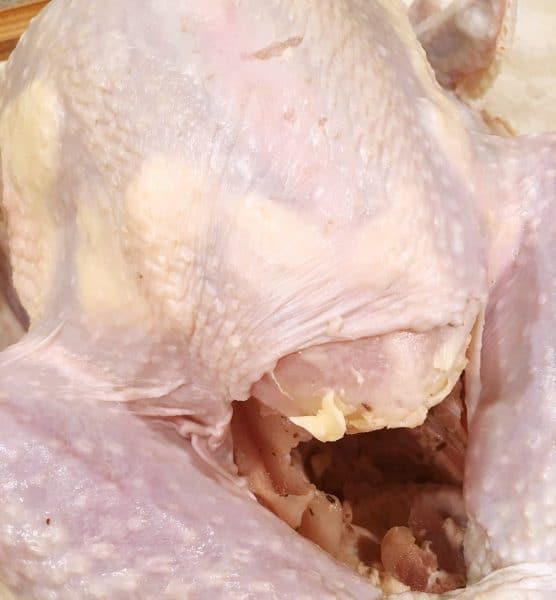 Butter under skin of Turkey Breast