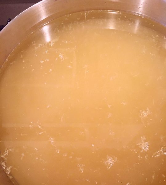 Apple Cider and Orange Juice Added to pot