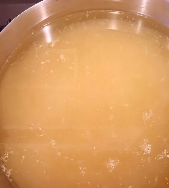 Apple Cider and Orange Juice Added to pot