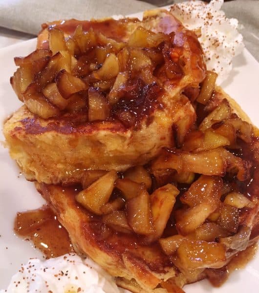 French Toast with Caramel Apples