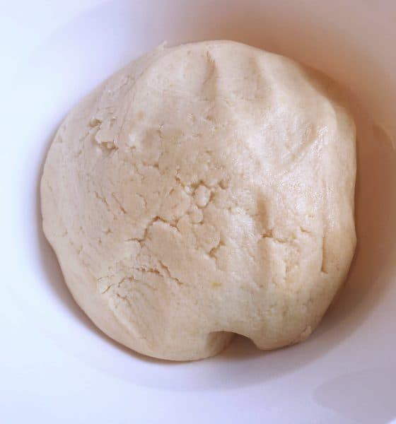 Cookie Dough in a ball in a bowl