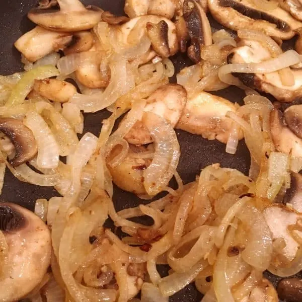 Sauteed mushrooms and onions