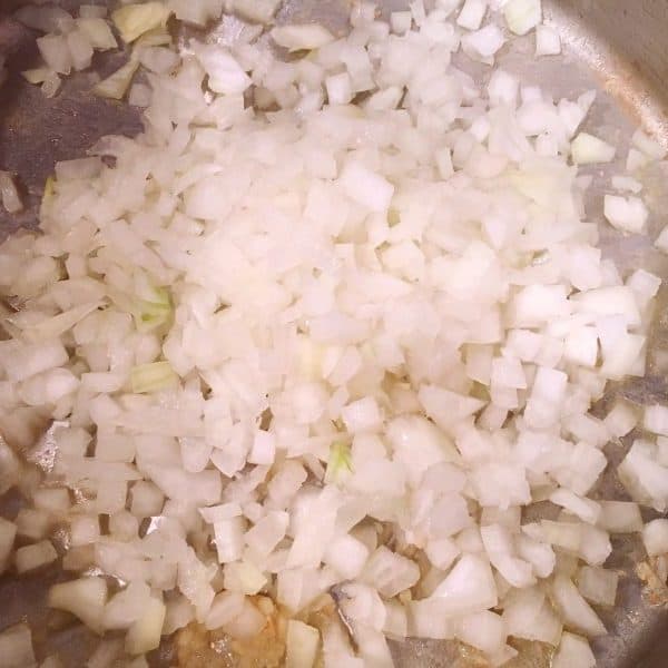 Onions in pot