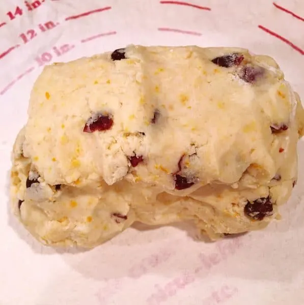 Cranberry Orange Scone dough