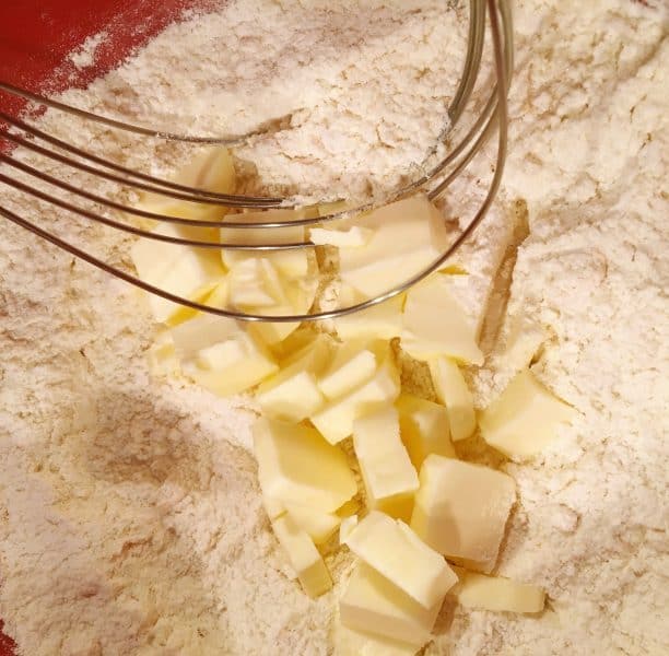 Cutting butter into flour