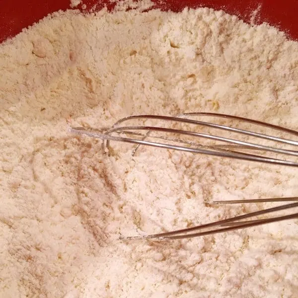 Dry ingredients whisked together