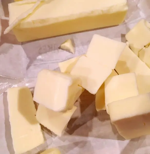 cold butter cut into cubes