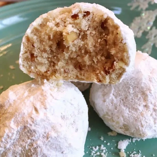 Inside of Snowball Cookie