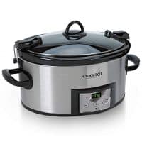 Crock-Pot SCCPVL610-S-A 6-Quart Cook & Carry Programmable Slow Cooker with Digital Timer Stainless Steel