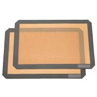 GRIDMANN Pro Silicone Baking Mat - Set of 2 Non-Stick Half Sheet (16-1/2" x 11-5/8") Food Safe Tray Pan Liners