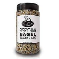 NEW! Hilltop Foods Everything Bagel Seasoning Blend 9 OZ Container Compare To Leading Brand