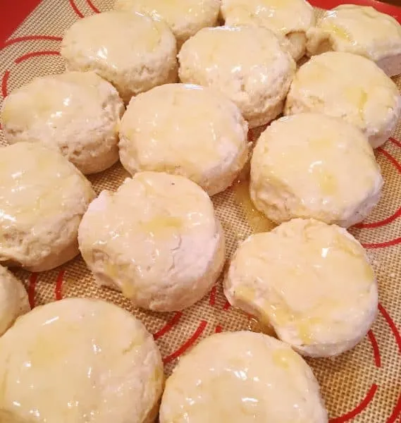 Biscuits with melted butter