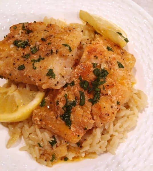 Buttered Cod over rice