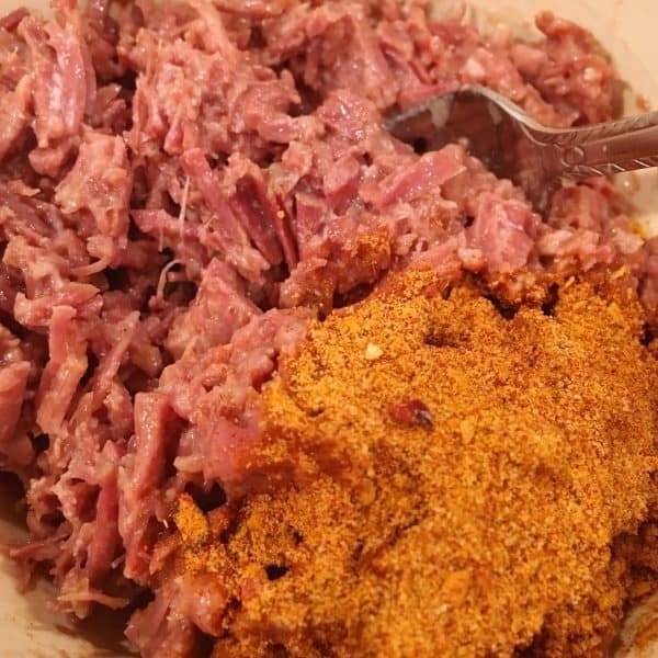 Shredded beef and taco seasoning