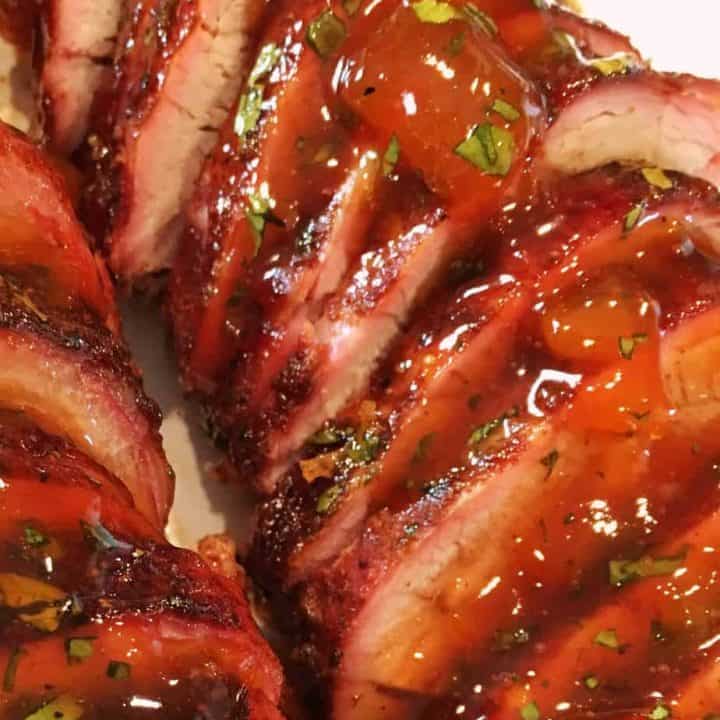 Chili Rubbed Pork Tenderloin with Apricot Glaze