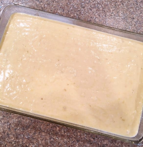 Banana Cake in baking pan