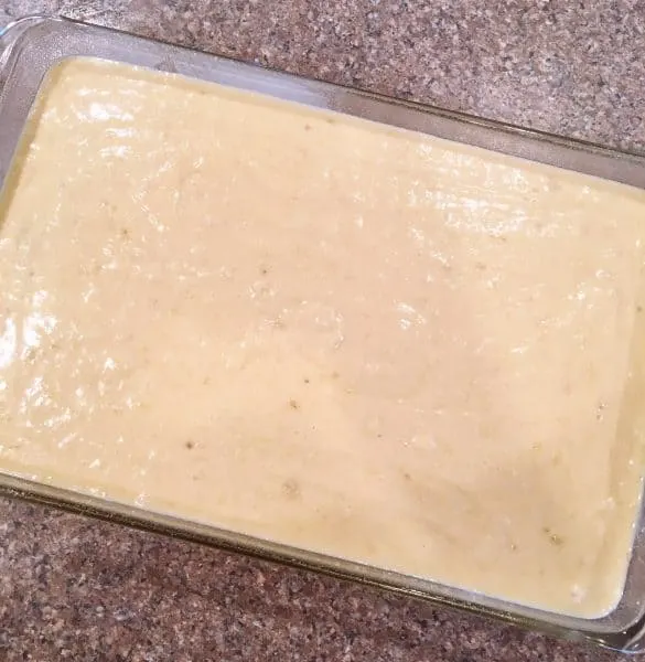 Banana Cake in baking pan