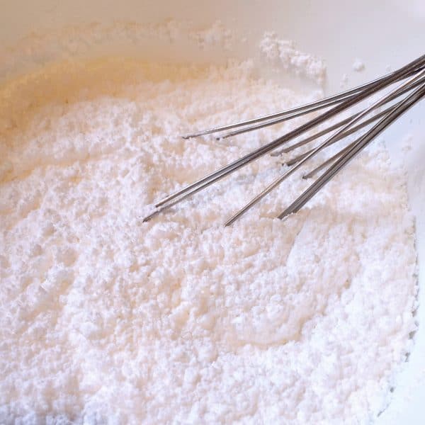 whisking powder sugar