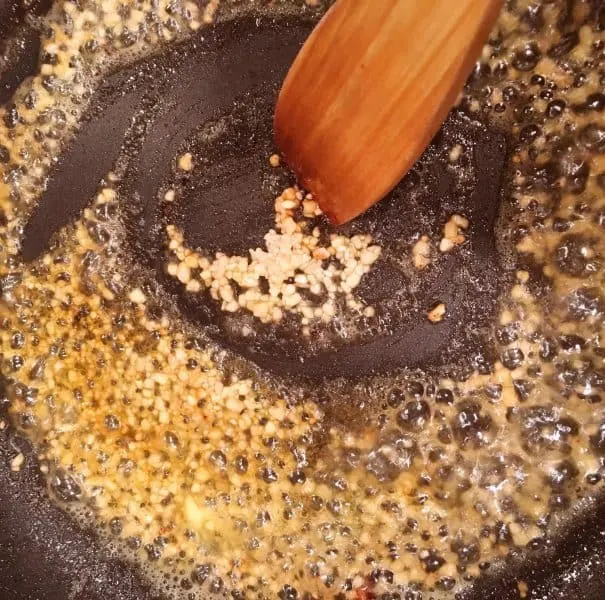 sauteing garlic