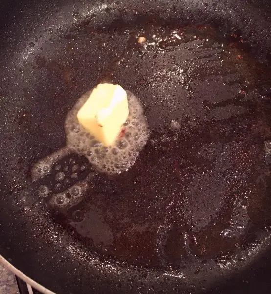 Butter in skillet