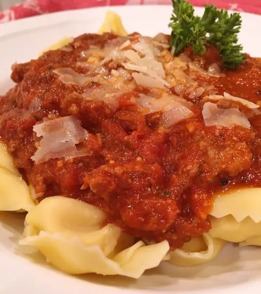 Meat Sauce with Tortellini