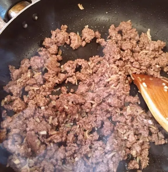 browned ground beef