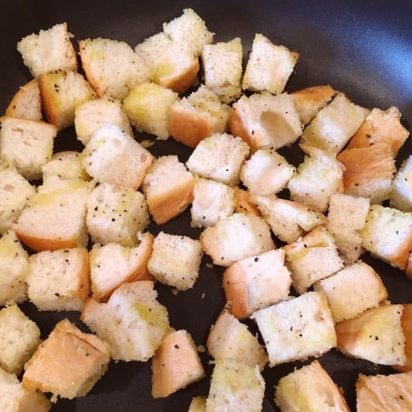 Crouton's in skillet