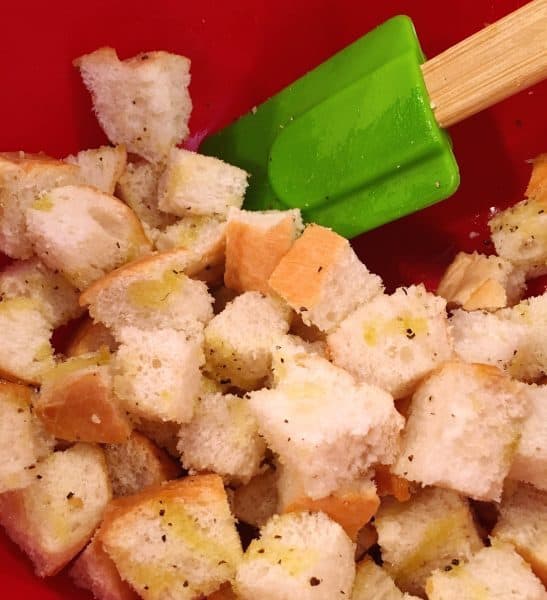 Crouton's in bowl