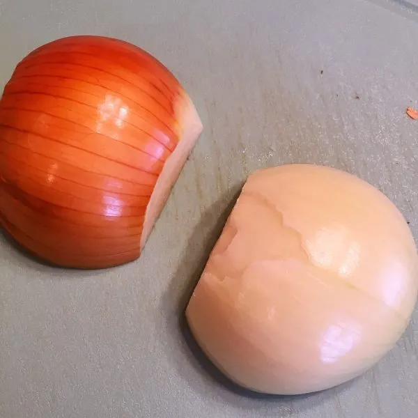 Onion cut in half