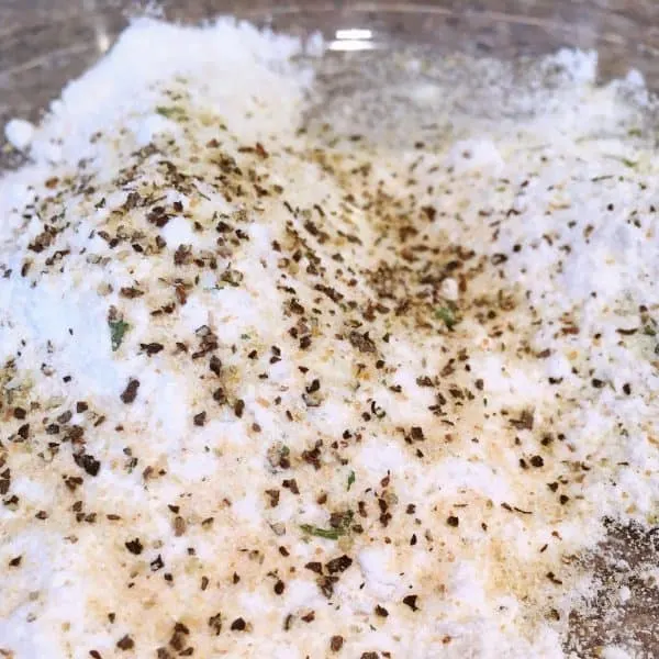 flour mixture in a dish