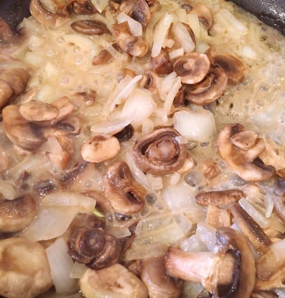 Sauteed mushrooms and onions