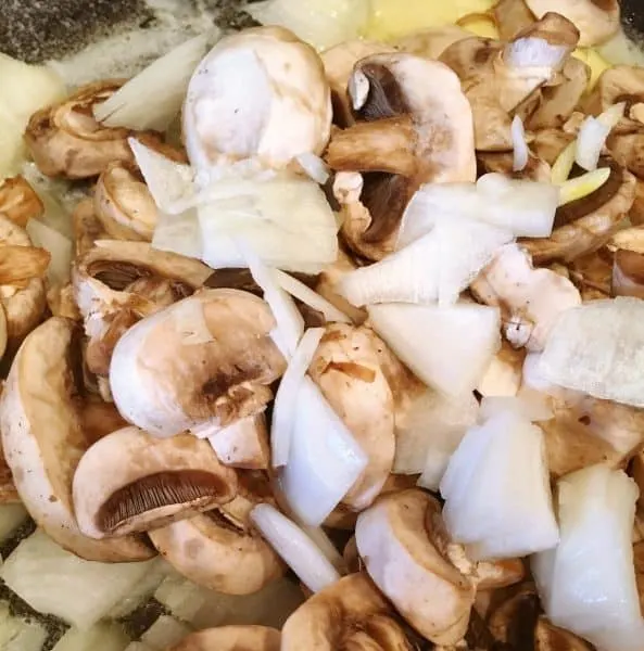 Sauteed mushrooms and onions