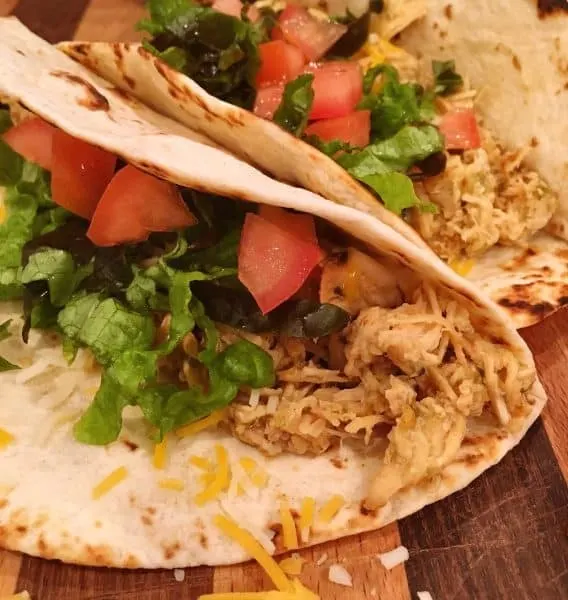 Slow cooker cafe rio chicken tacos