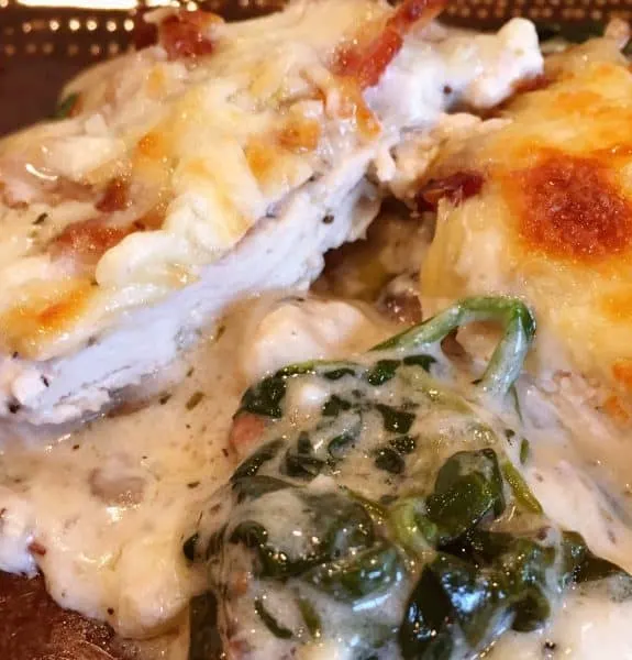 Serving of Chicken Florentine Casserole