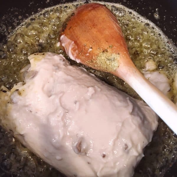 Adding cream of mushroom soup to sauce