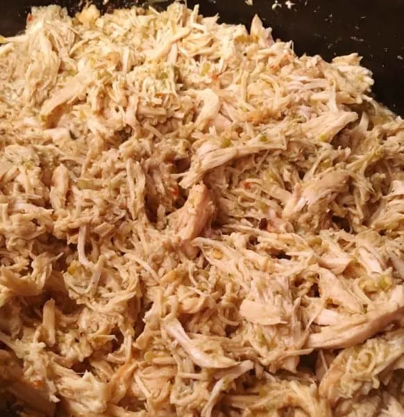 Crock Pot full of Cafe Rio Chicken