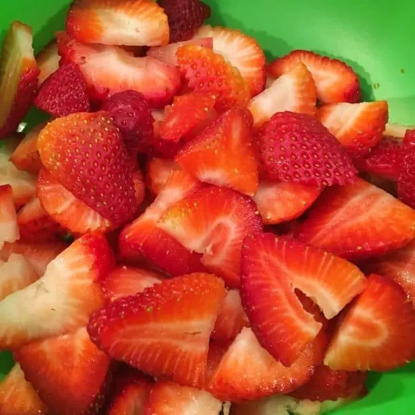 Fresh sliced Strawberries